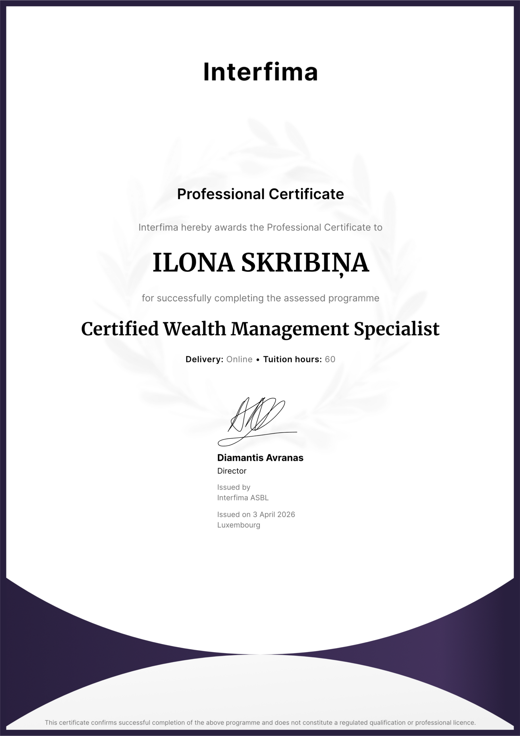 Certificate 2